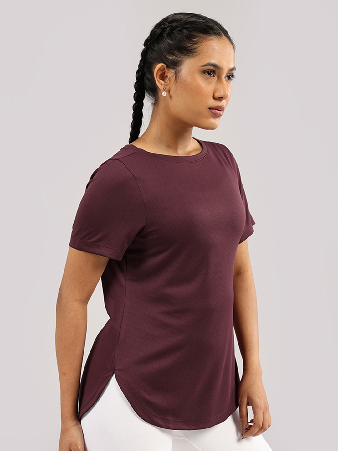 

Blissclub Women CloudFlex Apple Hem Tee, Purple