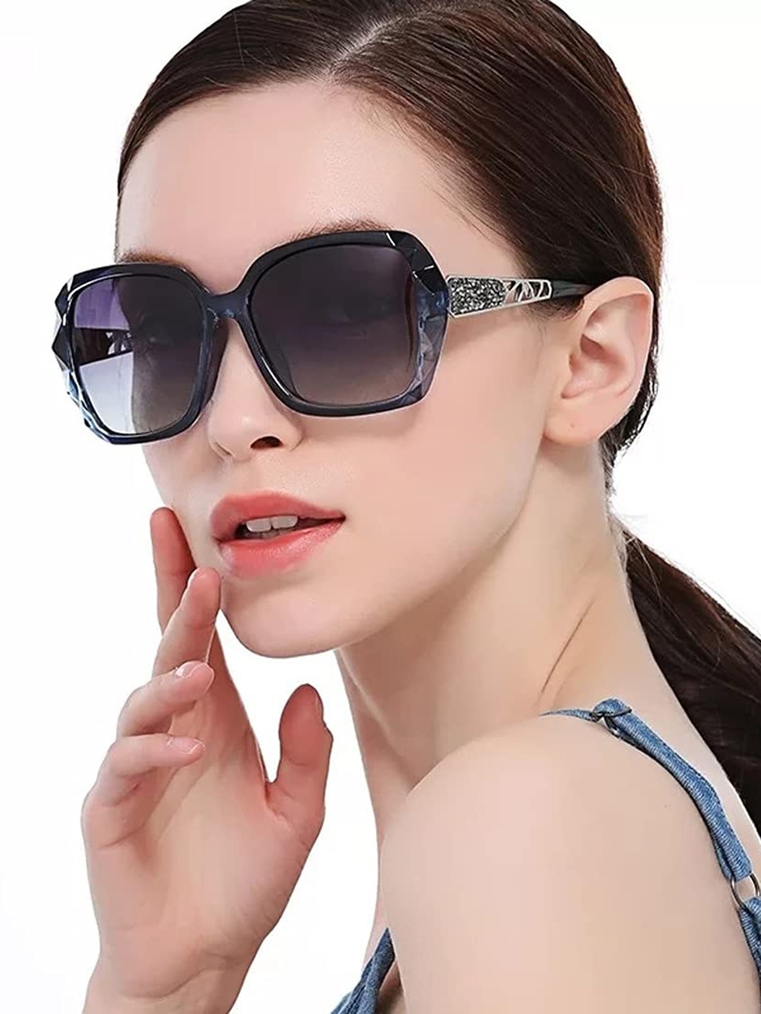

DressBerry Women Oversized Sunglasses with UV Protected Lens 5101, Black