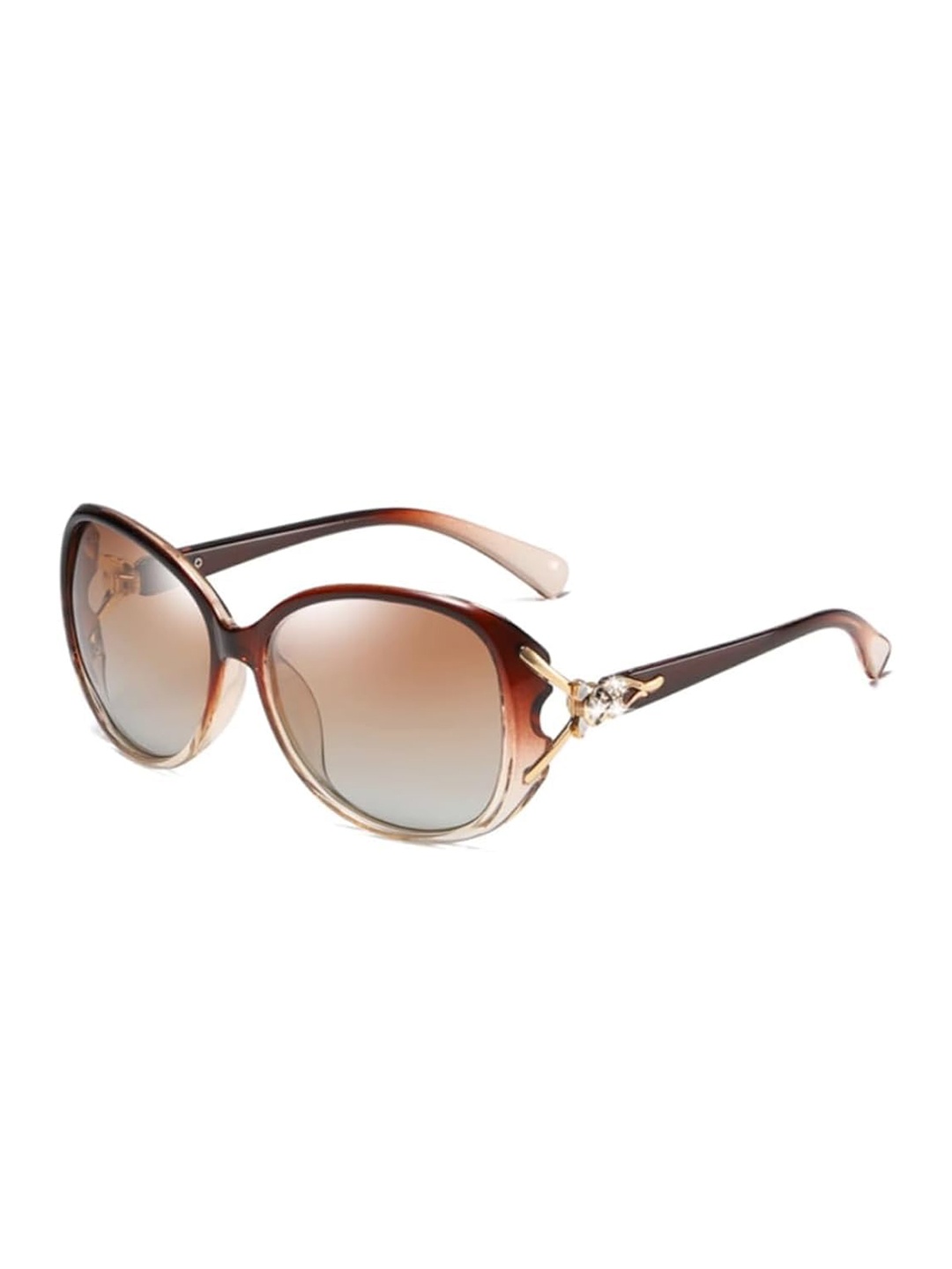 

DressBerry Women UV Protected Lens Wayfarer Sunglasses Fox Ladies Brwn, Brown