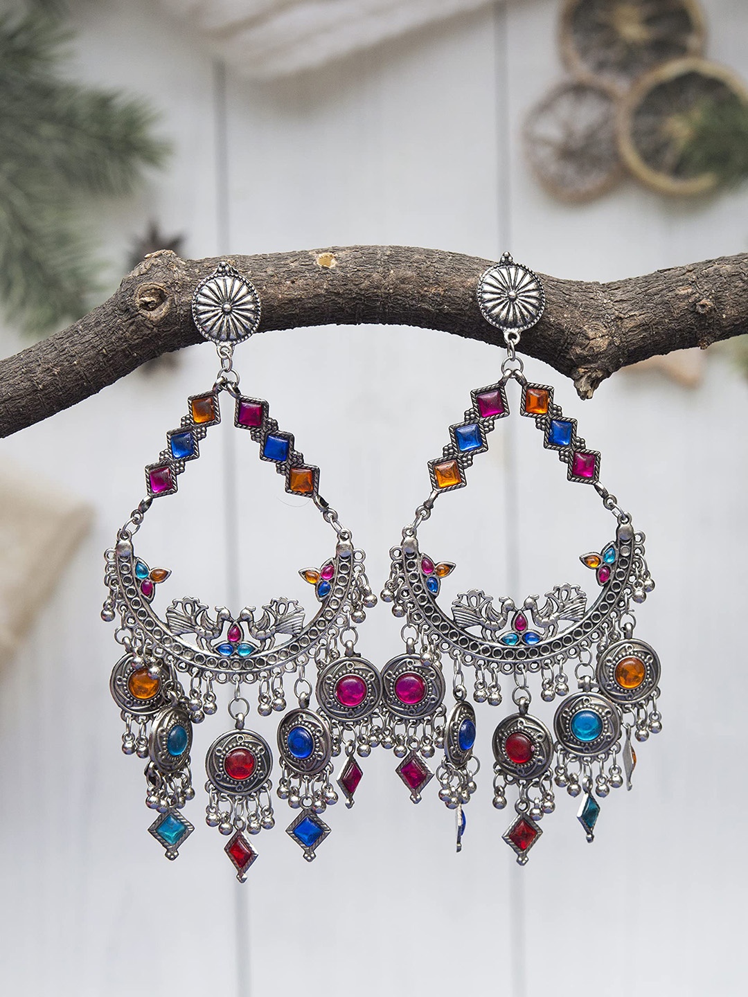 

Styled Diva Contemporary Drop Earrings, Multi