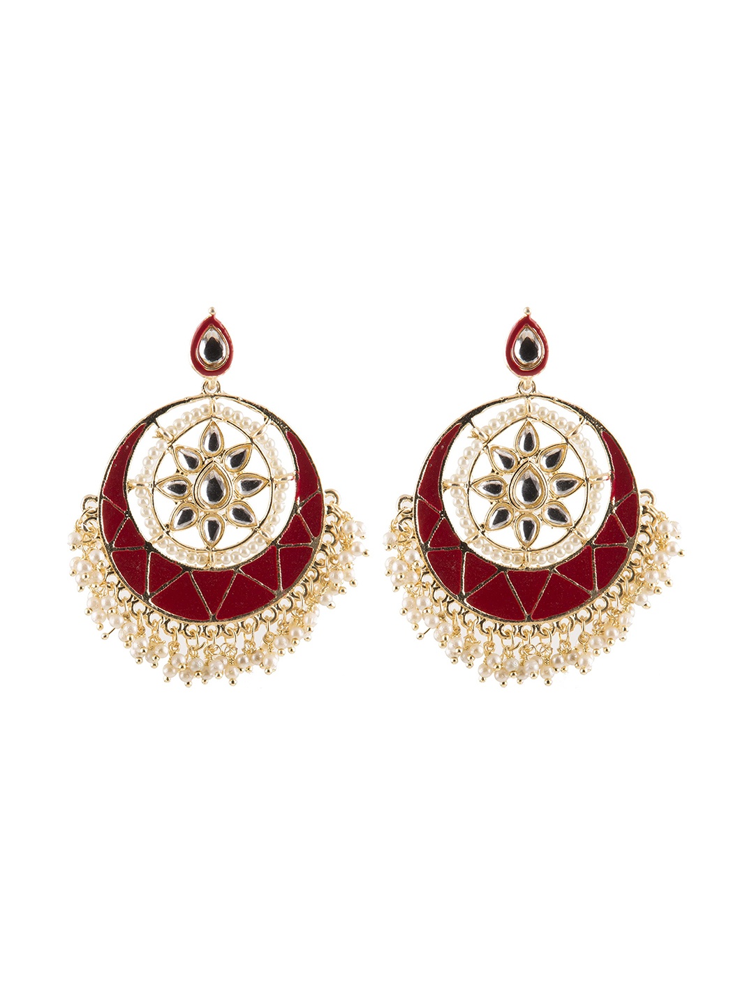 

Styled Diva Contemporary Chandbalis Earrings, Gold