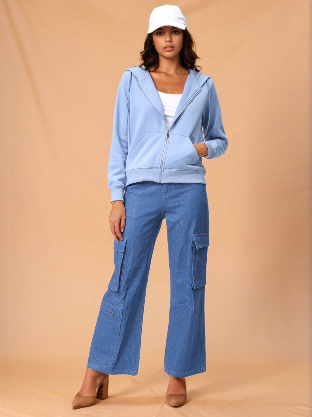 

Freehand by The Indian Garage Co Women Hooded Sweatshirt, Blue