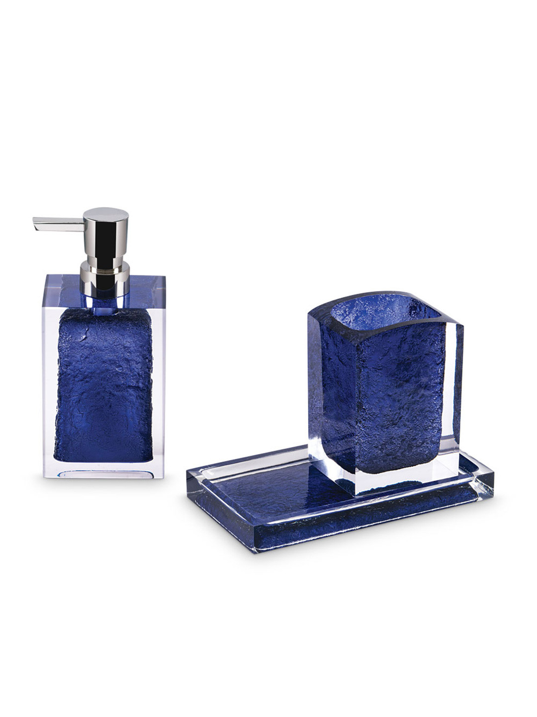 

Freelance Blue 3 piece Solid Polyresin Bath Accessories Set