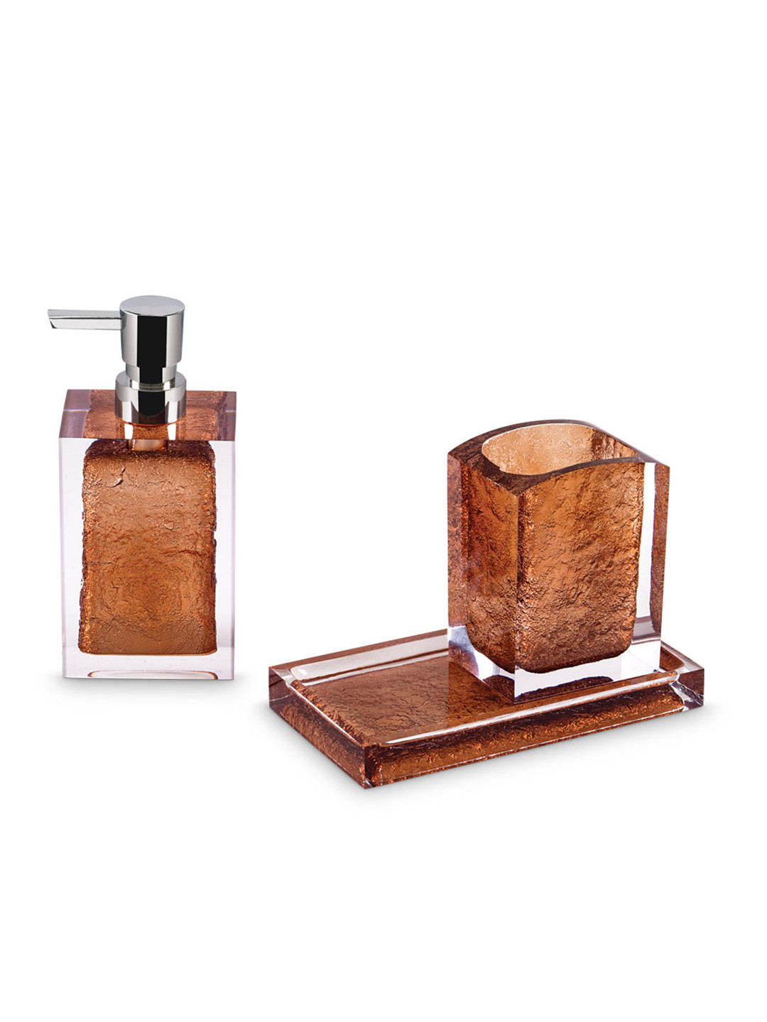 

Freelance Brown 3 piece Solid Polyresin Bath Accessories Set