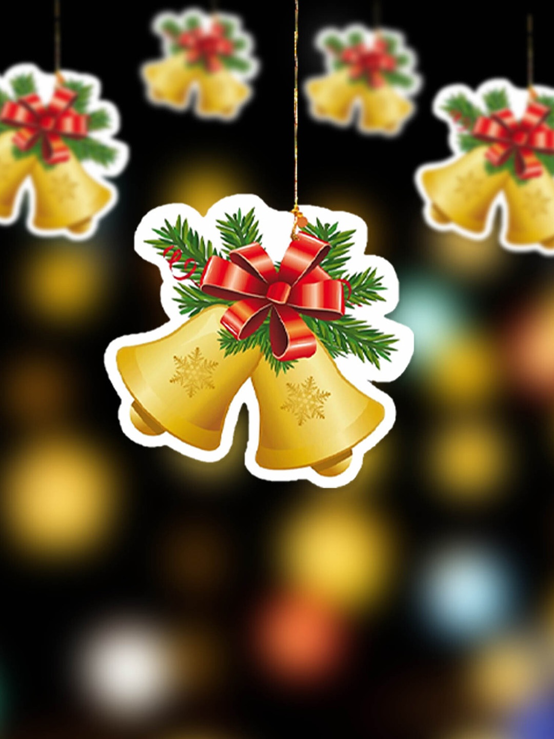 

Special You Set Of 10 Christmas Bell Hanging Festive Decor, Gold