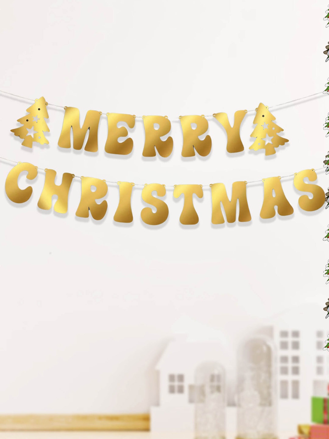 

Special You 9 Pcs Green Textured Hanging Christmas Decor