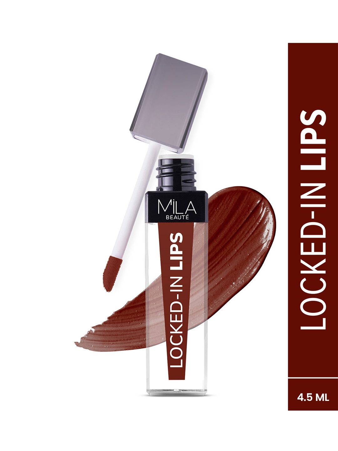 

MILA BEAUTE Locked In Lips Transfer Proof Liquid Lipstick- 4.5 ml- Coco Butter 06, Brown