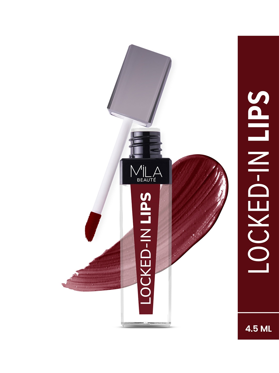

MILA BEAUTE Locked In Lips Transfer Proof Lipstick - 4.5 ml - Mulled Wine, Brown