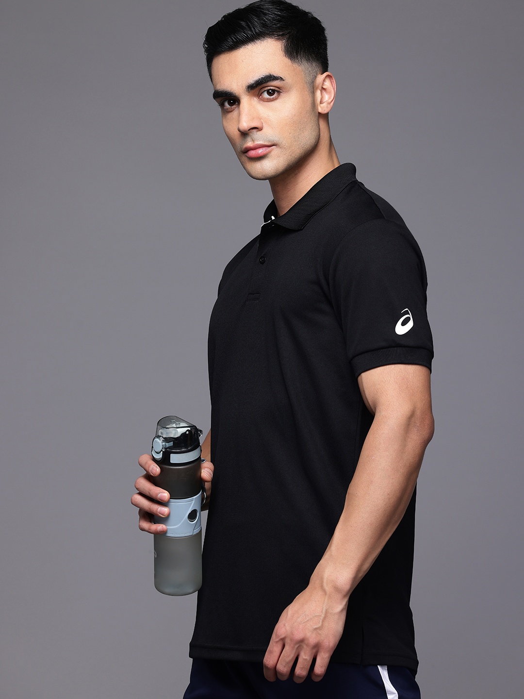 

ASICS Training Polo Collar T-shirt, Black