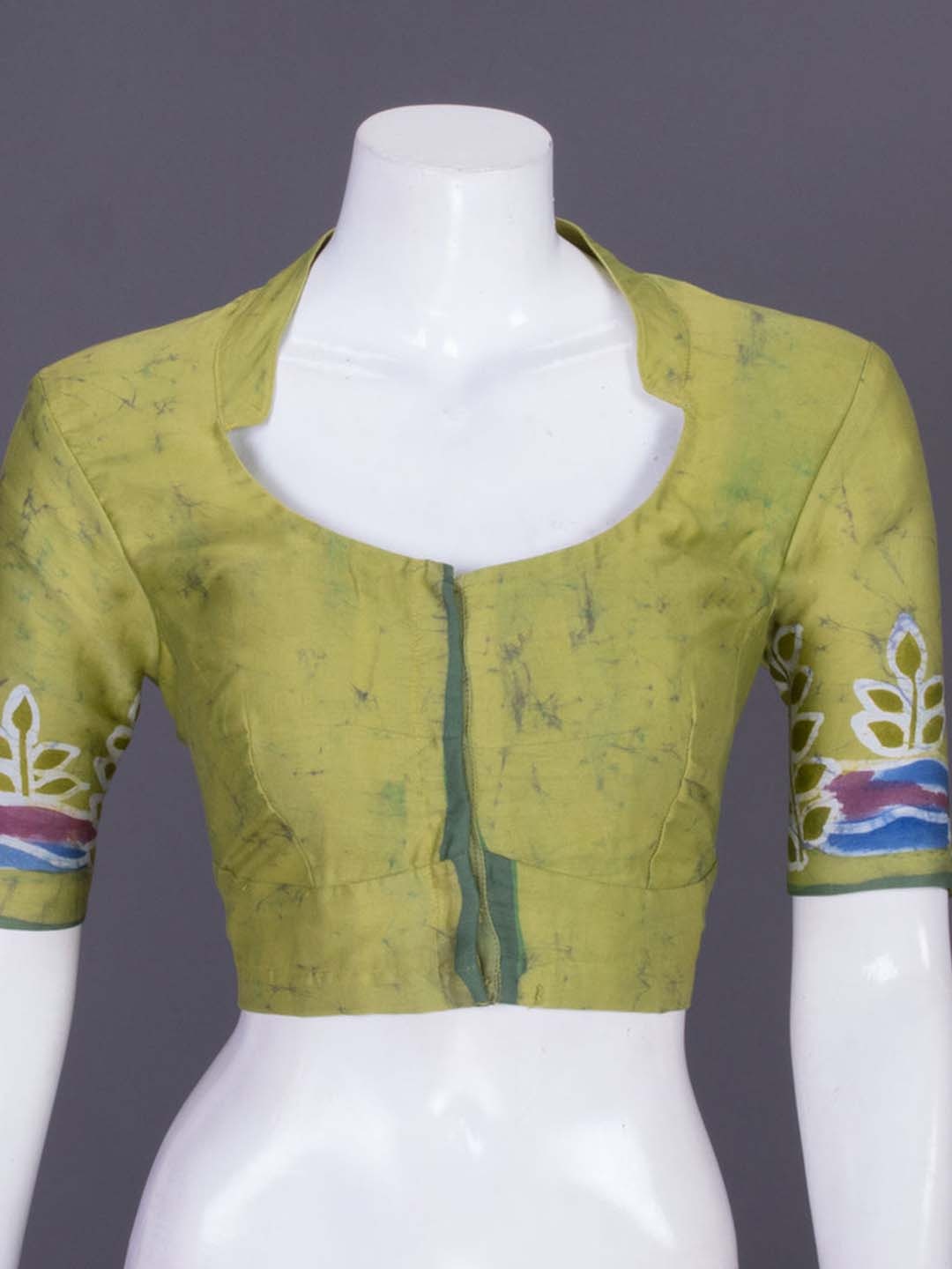 

Avishya Women Abstract Printed Cotton Saree Blouse, Green