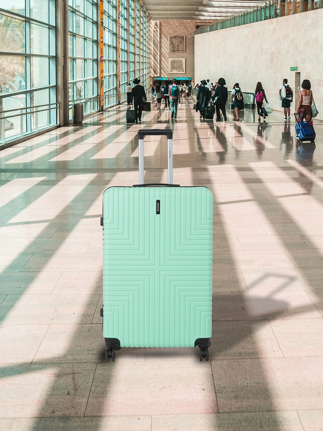 

Roadster Unisex Hard Sided Large Trolley Suitcase, Green