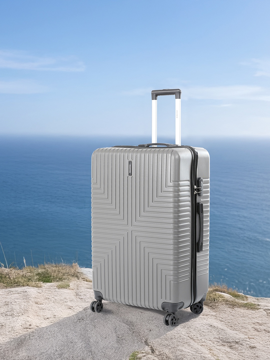 

Roadster Unisex Hard Sided Large Trolley Suitcase 55.7L, Grey