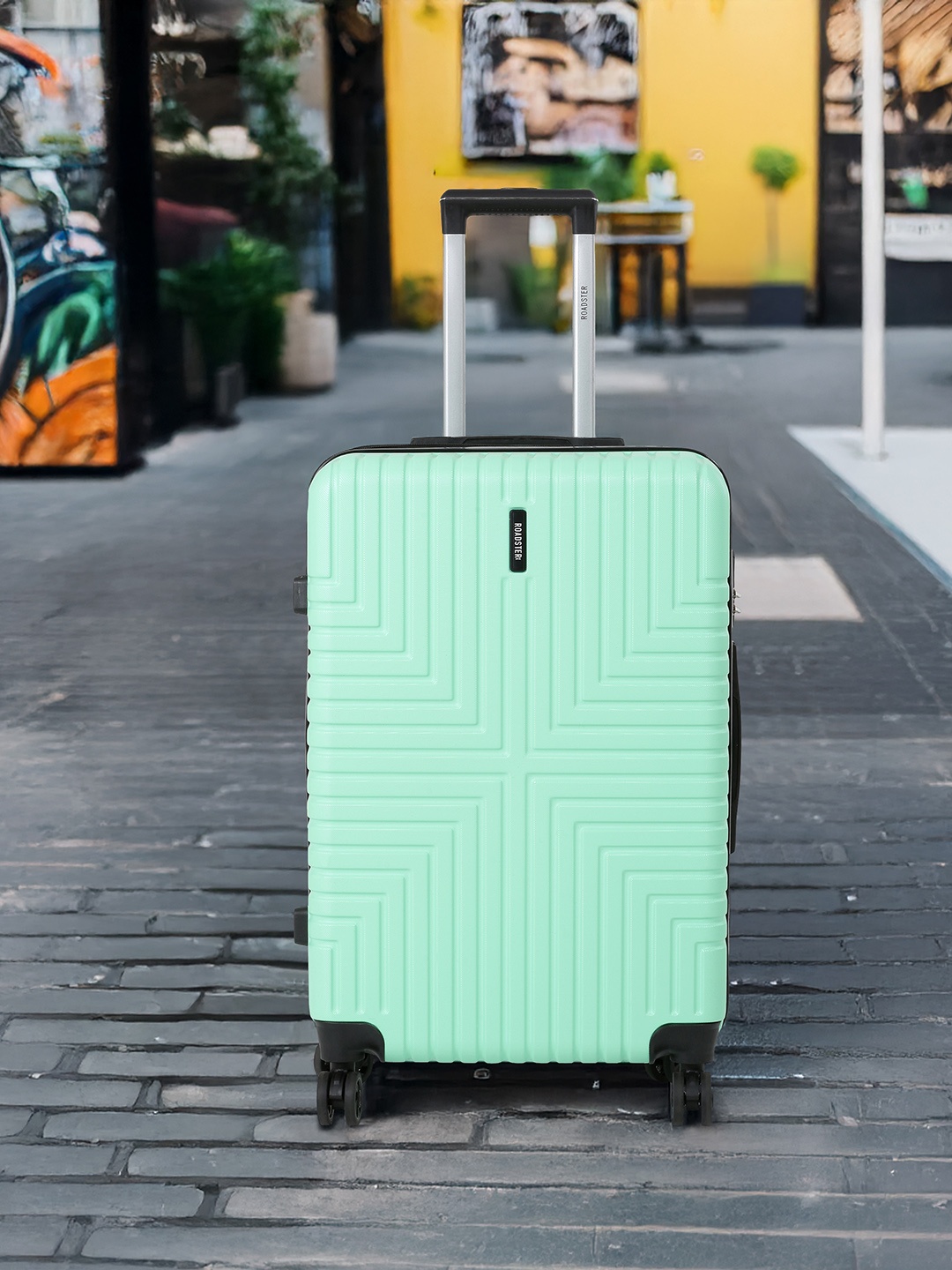 

Roadster Unisex Hard Sided Medium Trolley Suitcase, Green