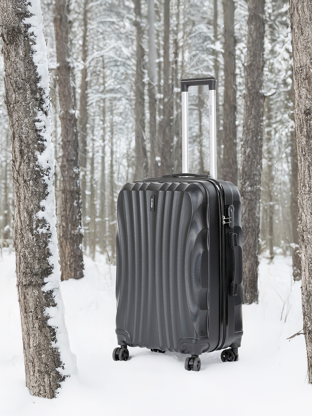 

Roadster Unisex Hard Sided Medium Trolley Suitcase, Charcoal