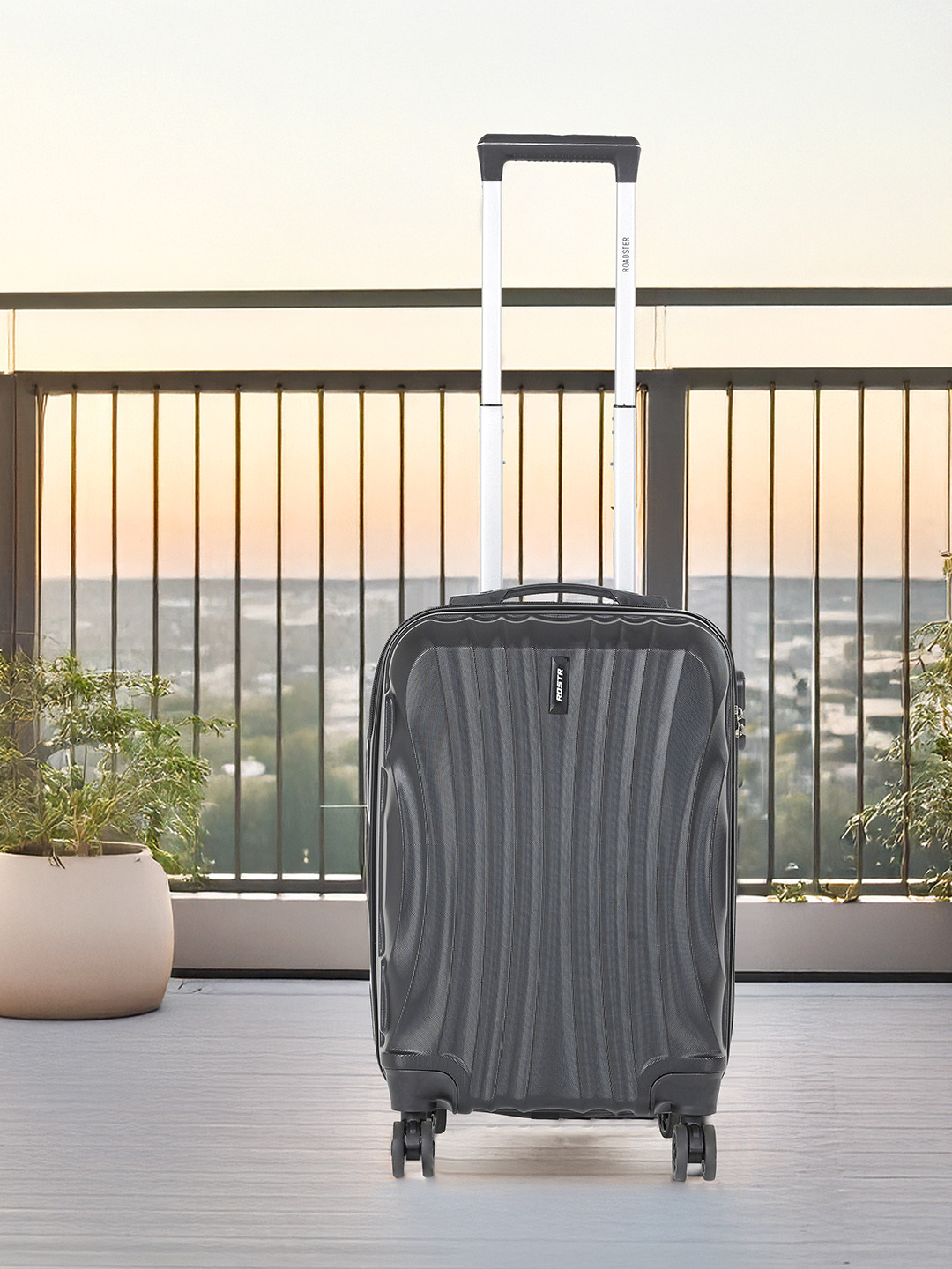 

Roadster Unisex Hard Sided Cabin Trolley Suitcase, Charcoal