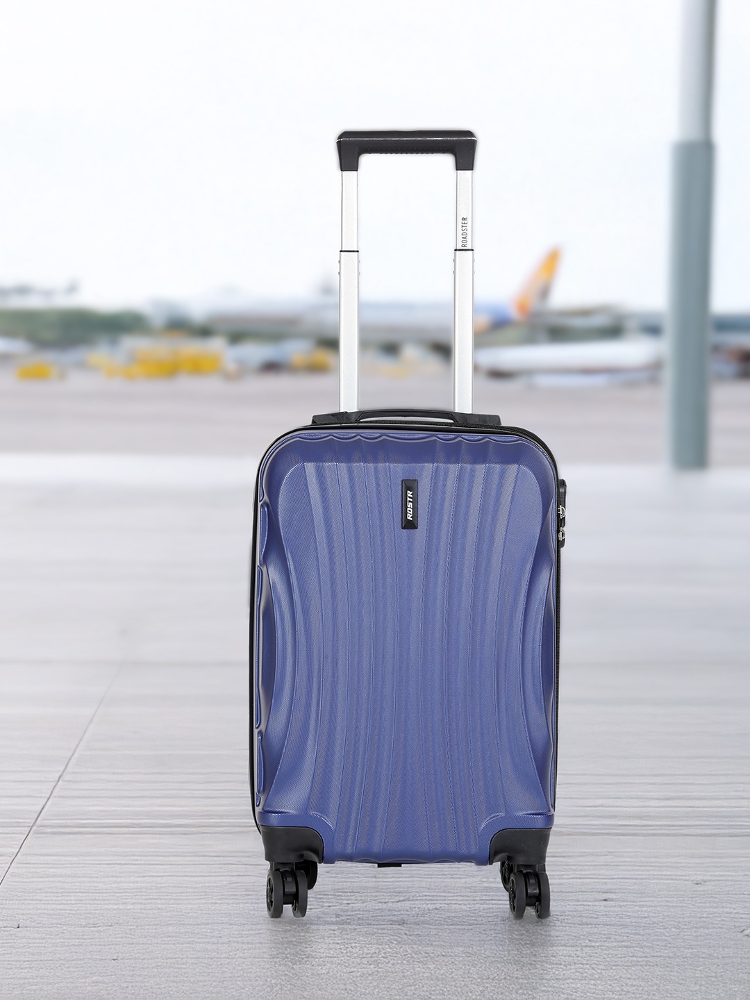 

Roadster Textured Hard-Sided Cabin Trolley Suitcase 35L, Blue