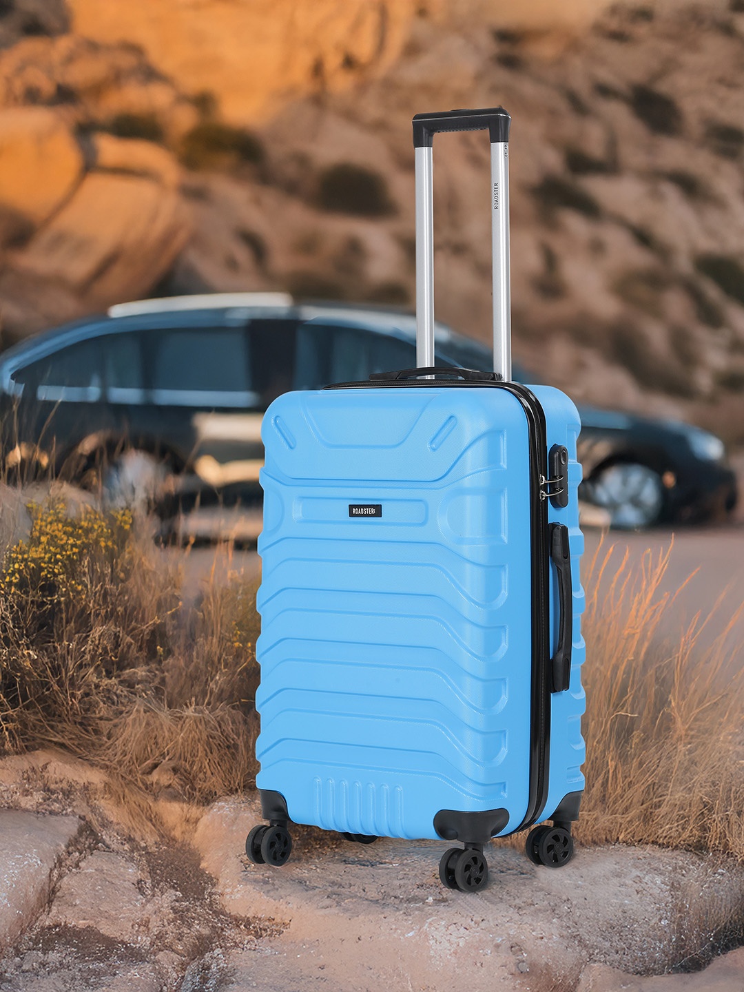 

Roadster Unisex Hard Sided Medium Trolley Suitcase 55.7L, Blue