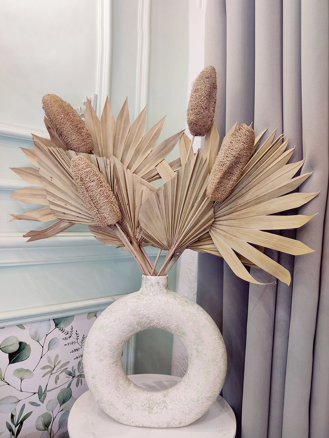 

Myntra Elegant Homes Cream-Coloured 1 Pieces Palm Artificial Flower