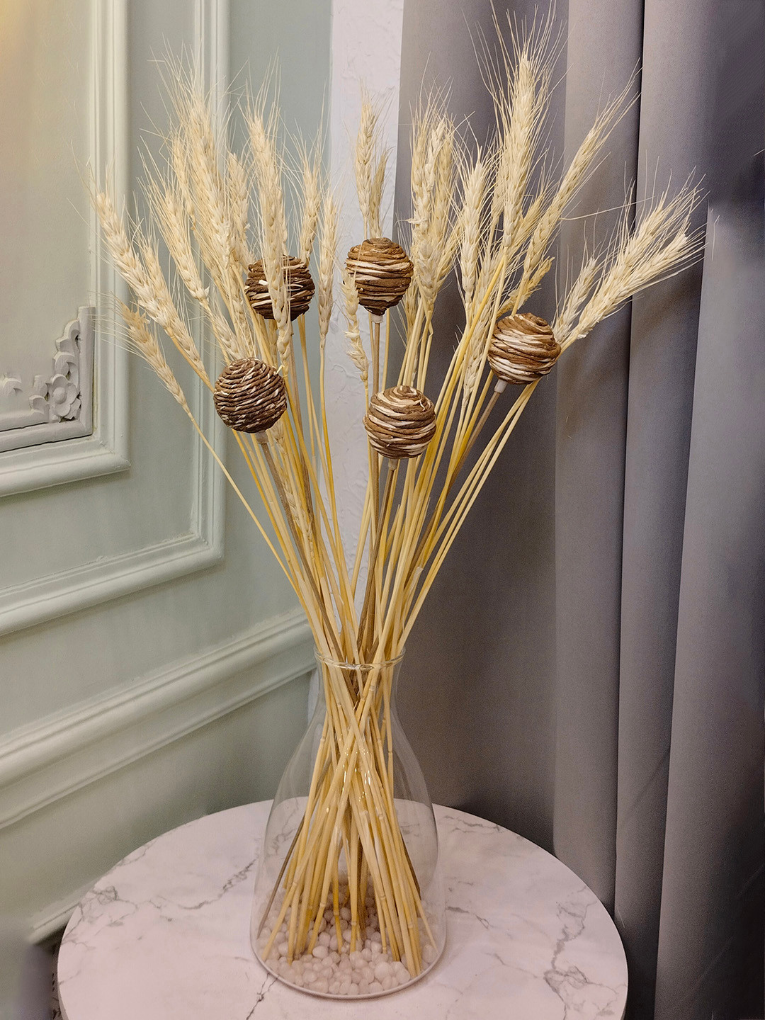 

Myntra Elegant Homes White 1 Bunch Poppy Grass Artificial Flower