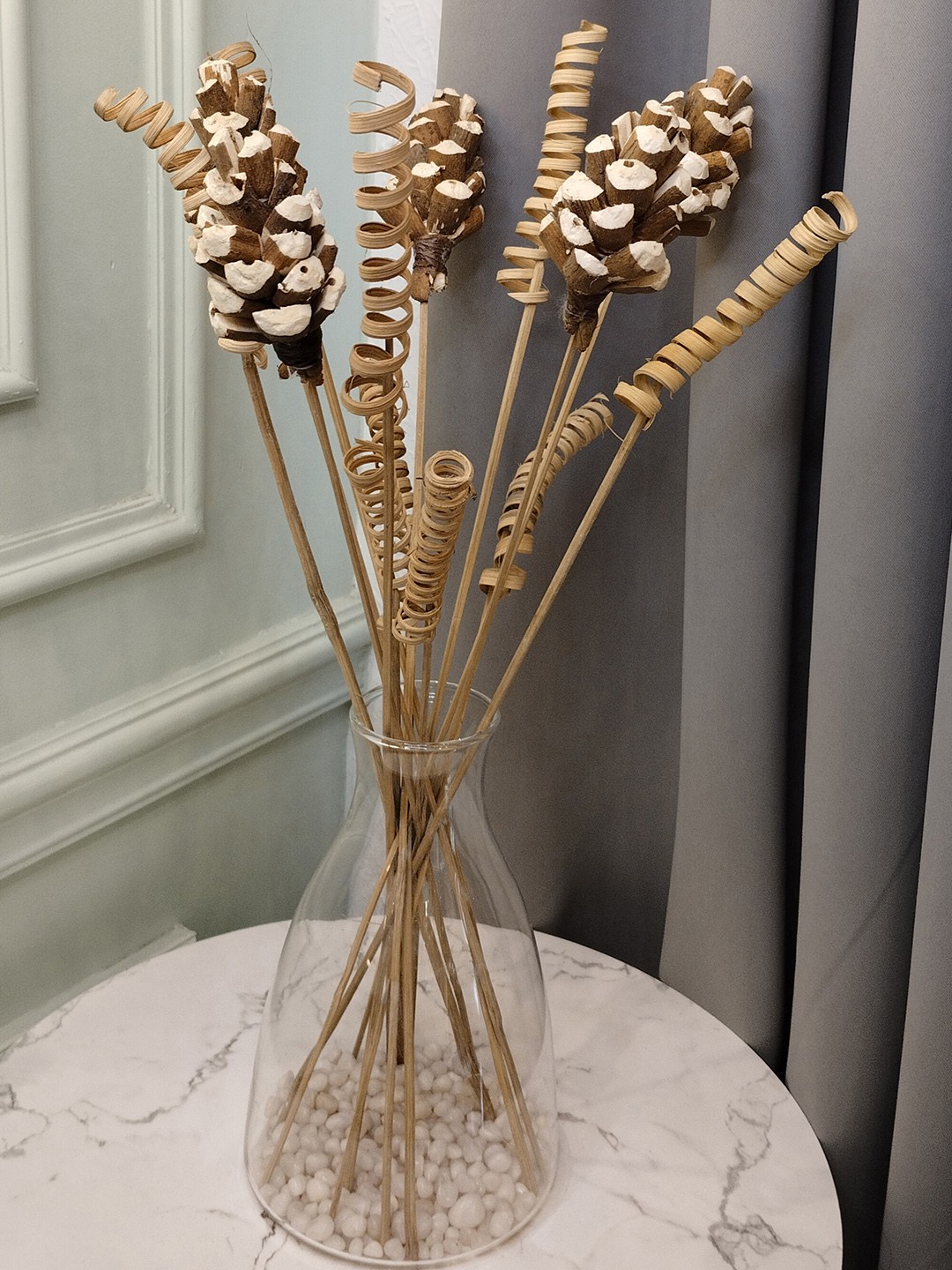 

Myntra Elegant Homes Beige 1 Bunch Geranium Palm Artificial Flower