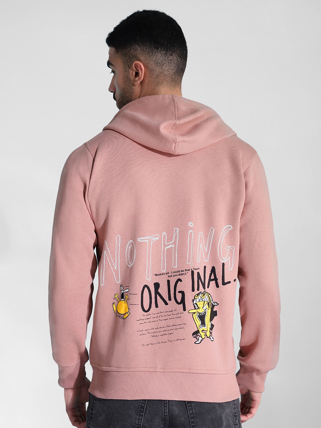 

Beyoung Men Typography Printed Sweatshirt, Pink