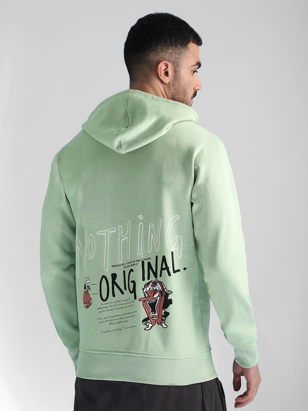 

Beyoung Men Typography Printed Sweatshirt, Green