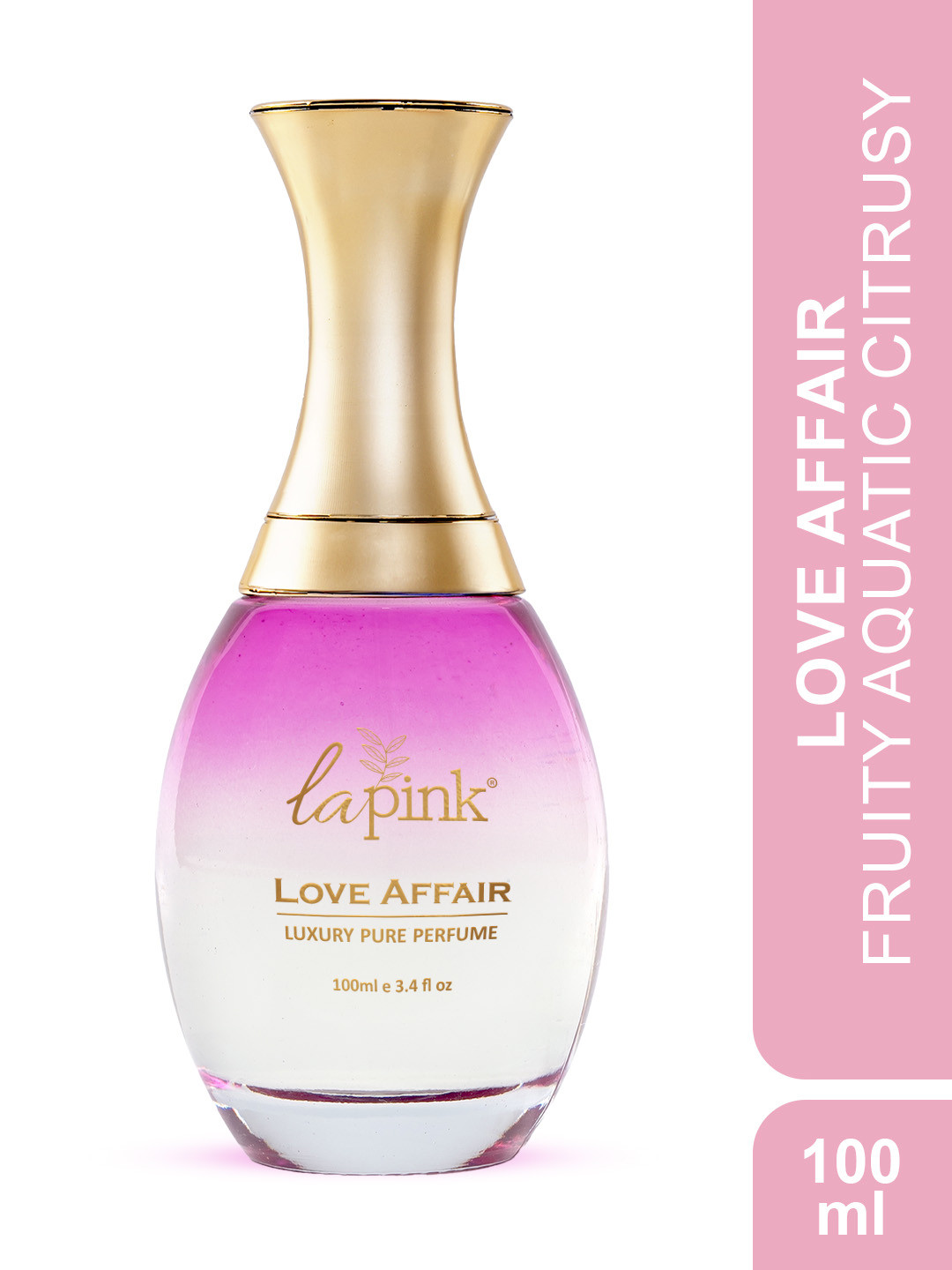 

La Pink Love Affair French Luxury Pure Perfume - 100 ml, Transparent