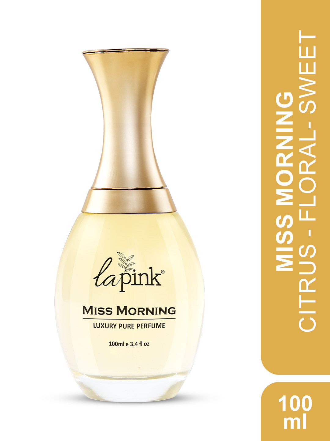 

La Pink Miss Morning Women French Luxury Long Lasting Pure Perfume - 100 ml, Transparent