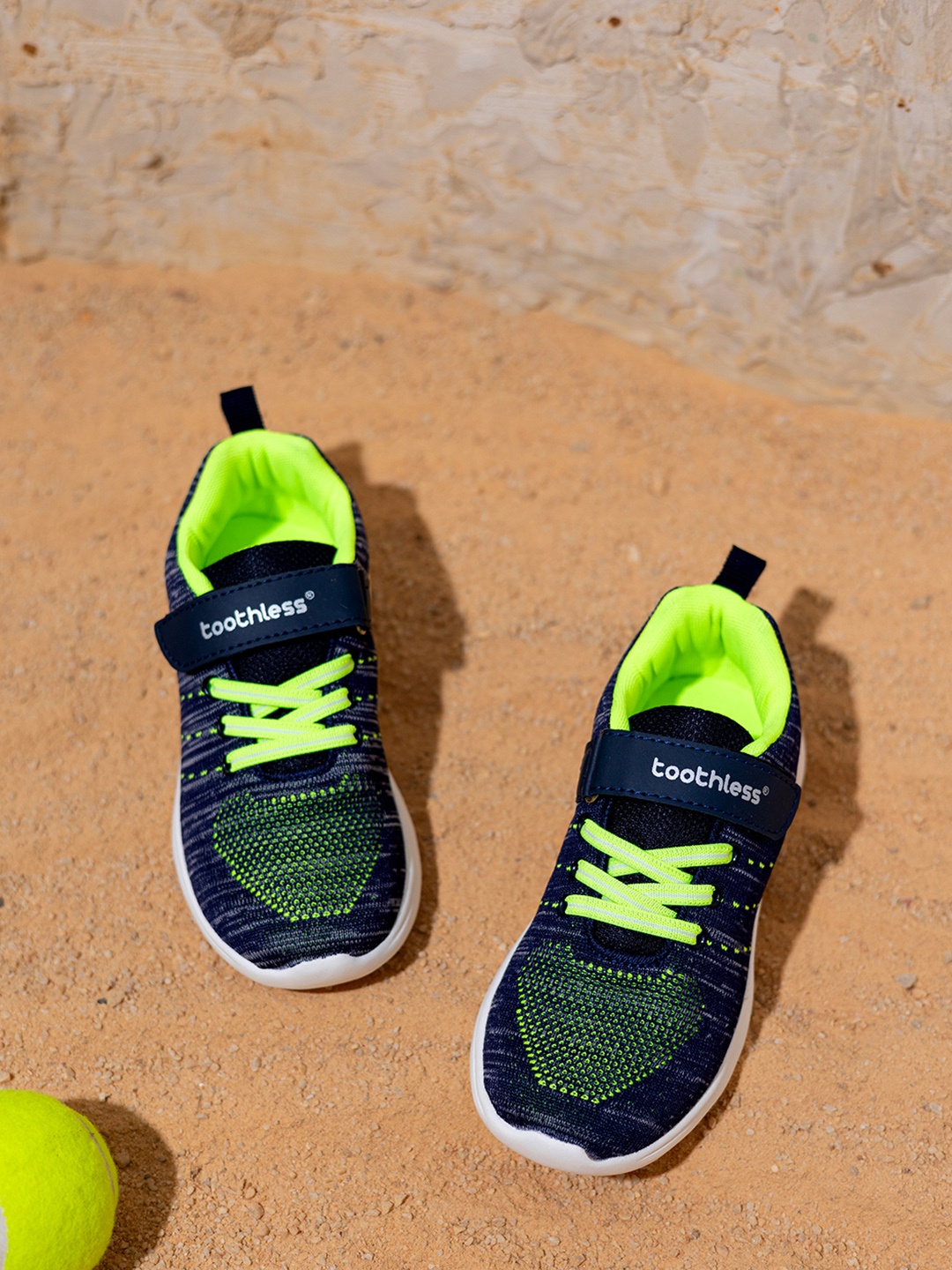 

toothless Boys Woven Design Lace-up Sneakers, Navy blue