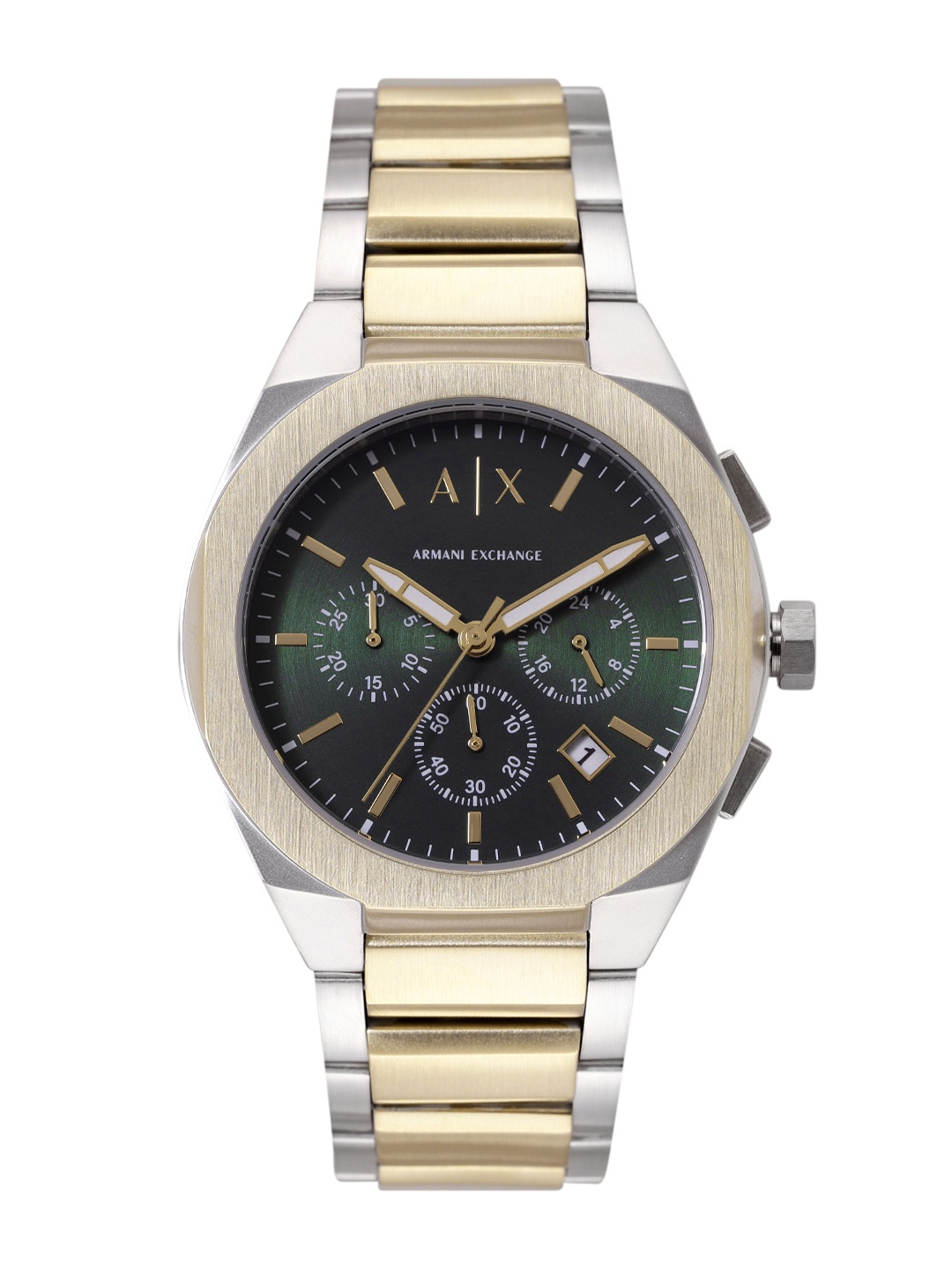 

Armani Exchange MenTwo Tone Chronograph Analogue Watch AX4184I, Green