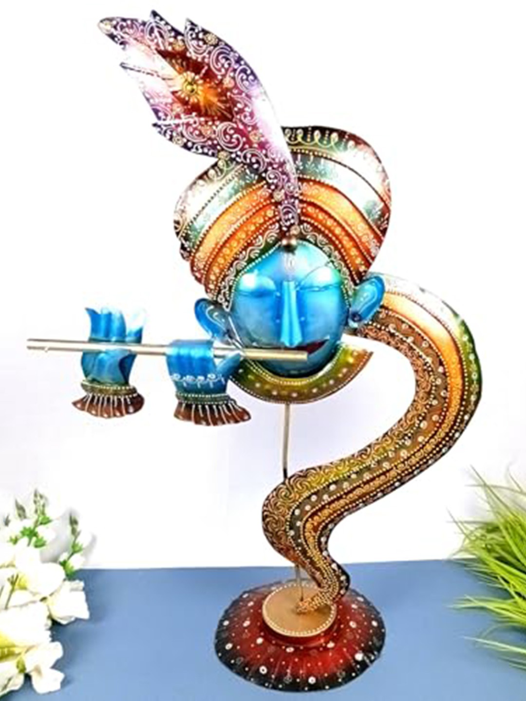 

apka mart Blue Figurine Showpiece