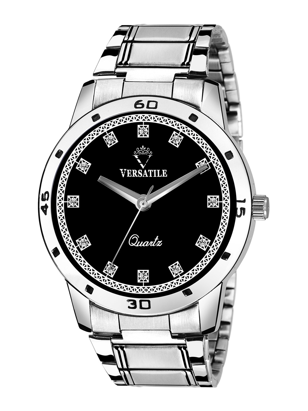 

Versatile Men Dial & Bracelet Style Straps Analogue Watch, Black