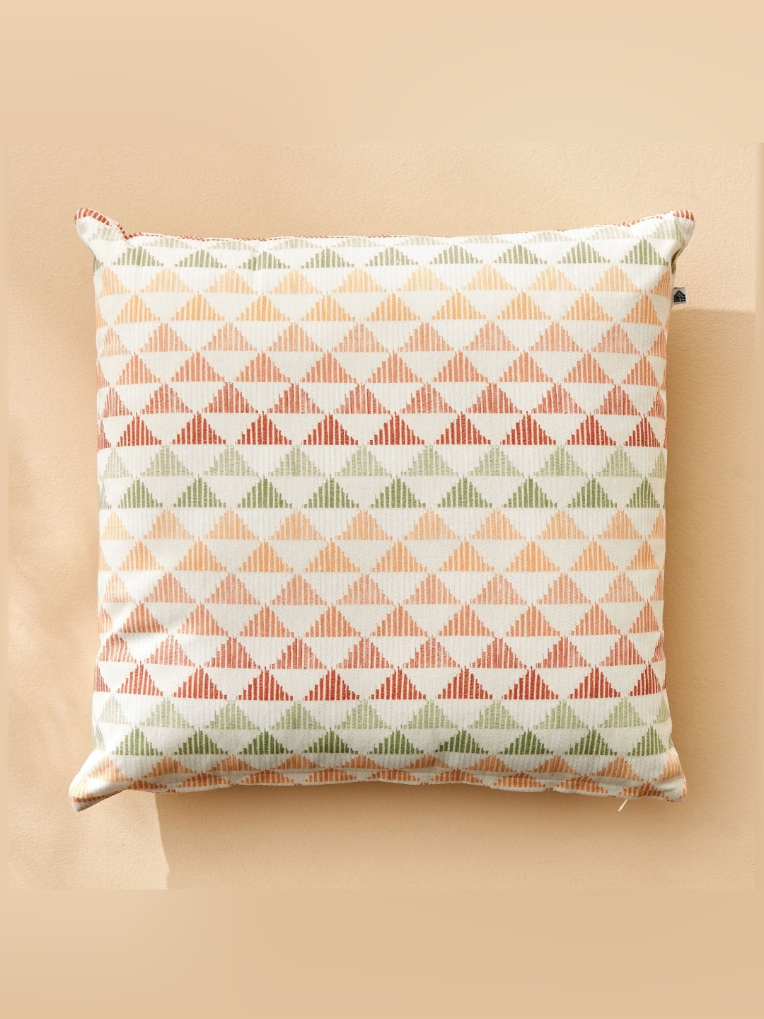 

Home Centre Beige & Green Square Printed Filled Cushion, White