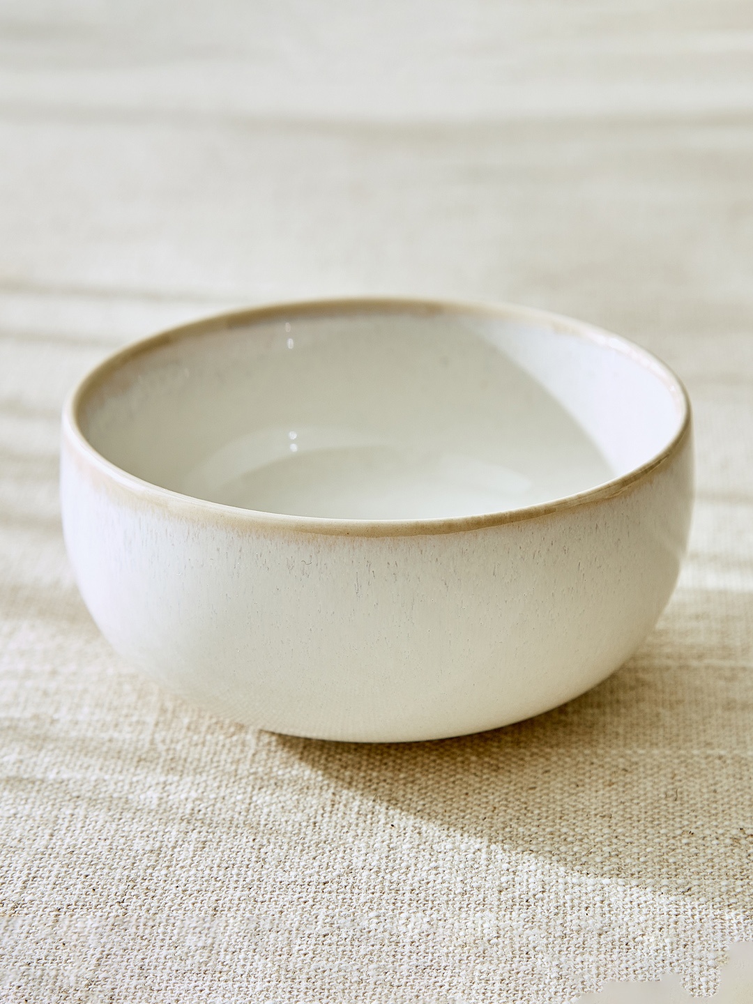 

Home Centre Off White 2020 1 Pieces Bone China Dishwasher and Microwave Safe Serving Bowl