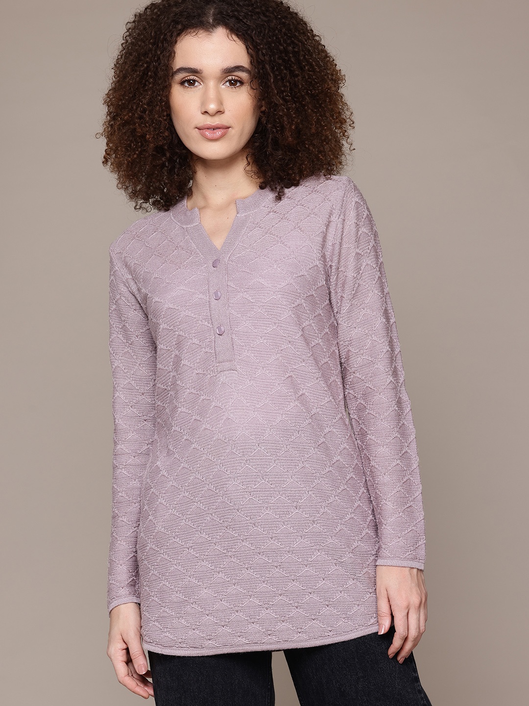 

The Roadster Lifestyle Co. Self Design Longline Cardigan, Purple
