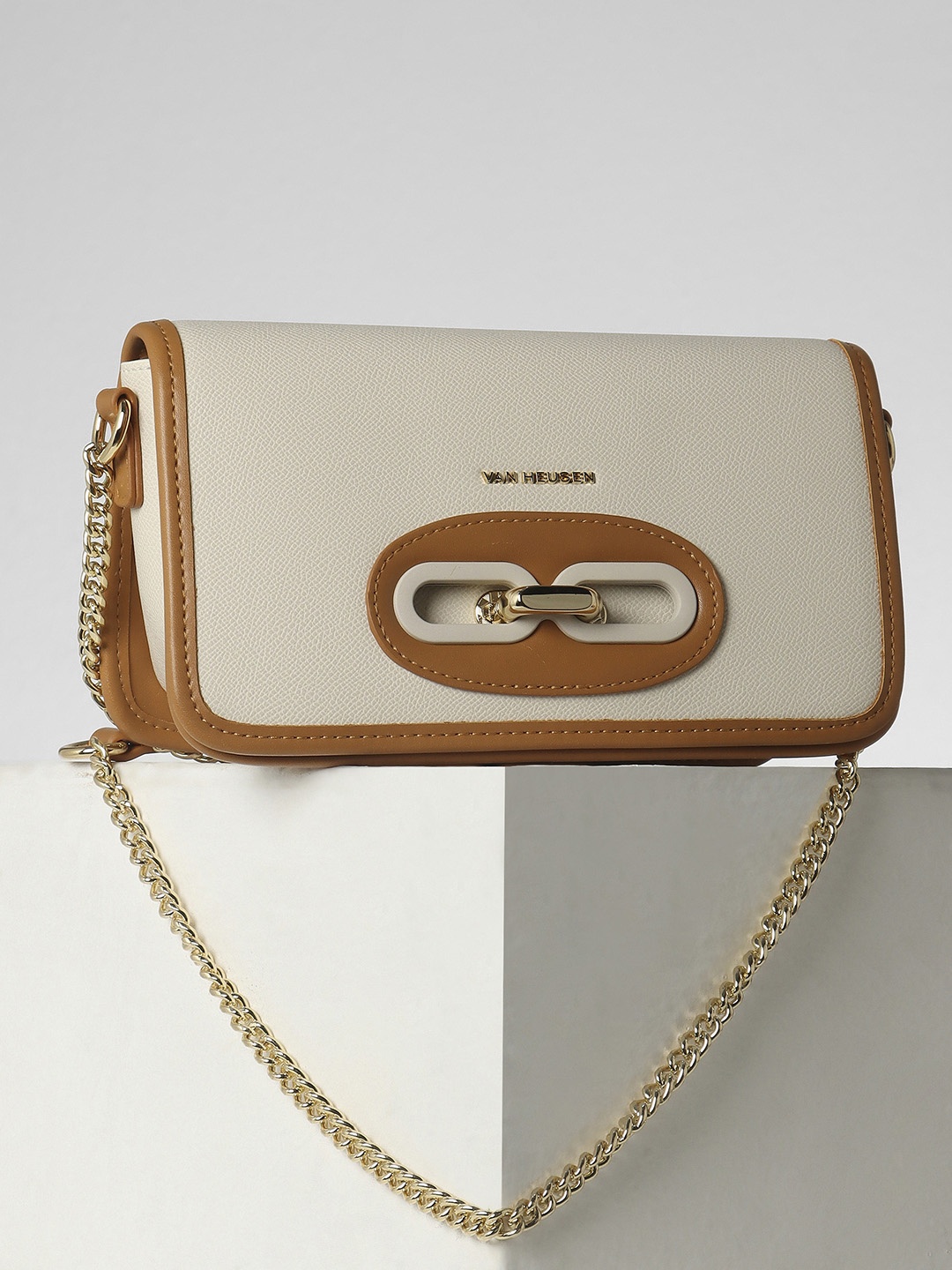 

Van Heusen Woman PU Swagger Handheld Bag, Cream