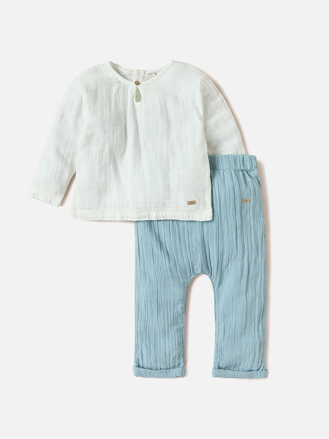 

Giggles by Babyshop Boys Top with Trousers, White