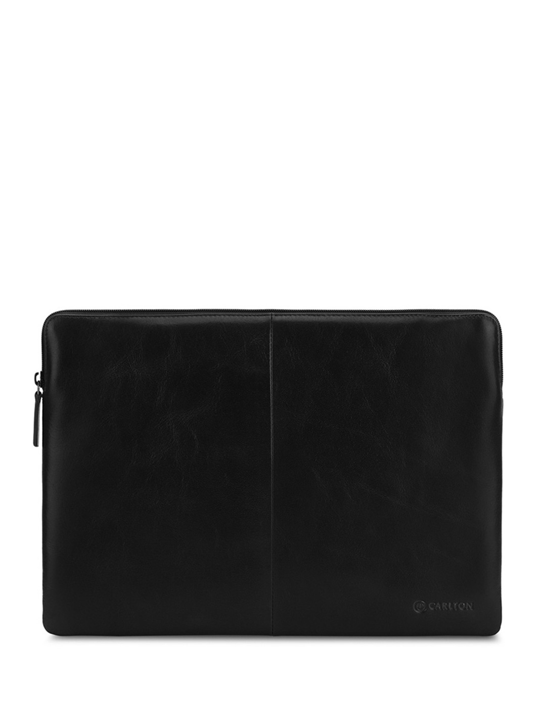 

CARLTON Unisex Leather Laptop Sleeve, Black