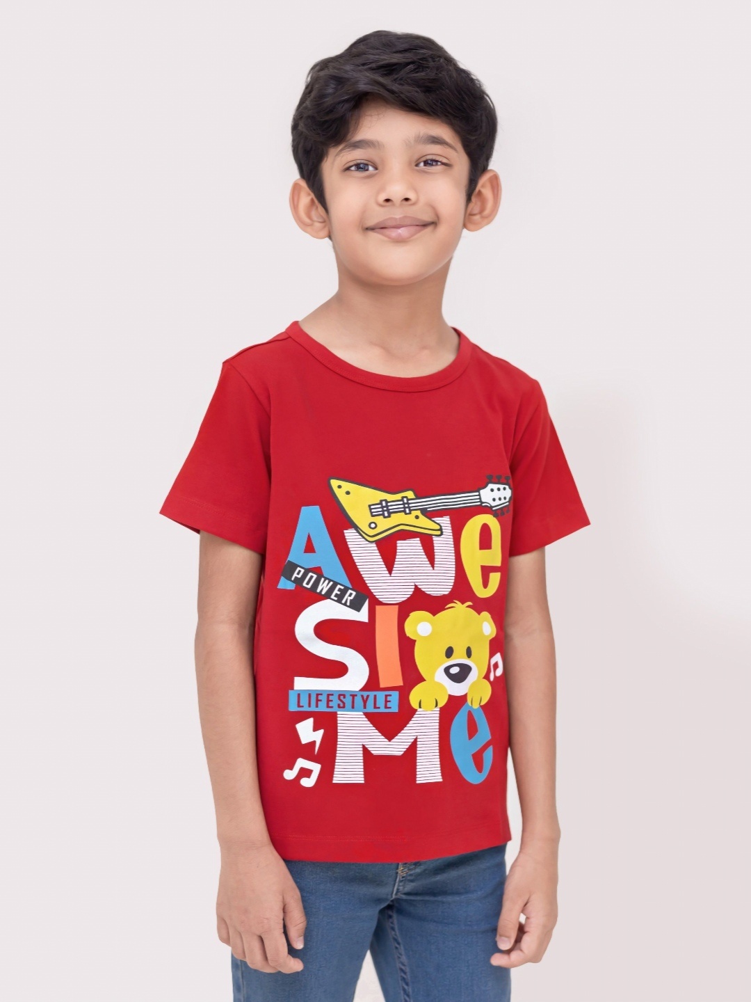 

LAdore Kids Printed T-shirt, Red