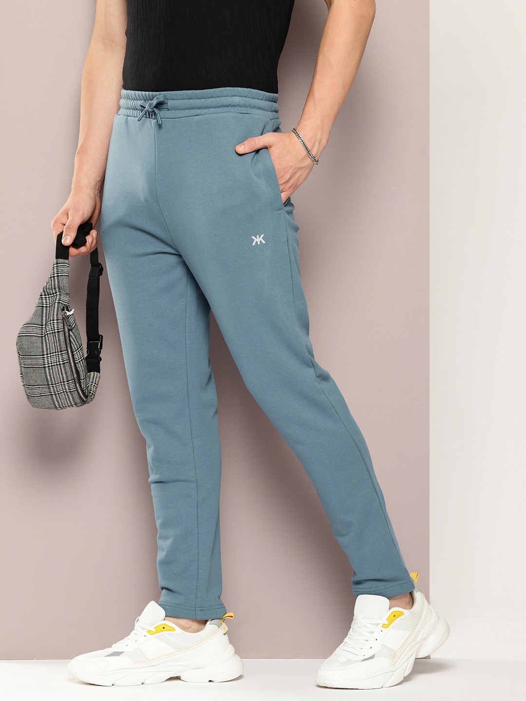 

Kook N Keech Premium Slim Fit Pure Cotton Track Pants, Blue