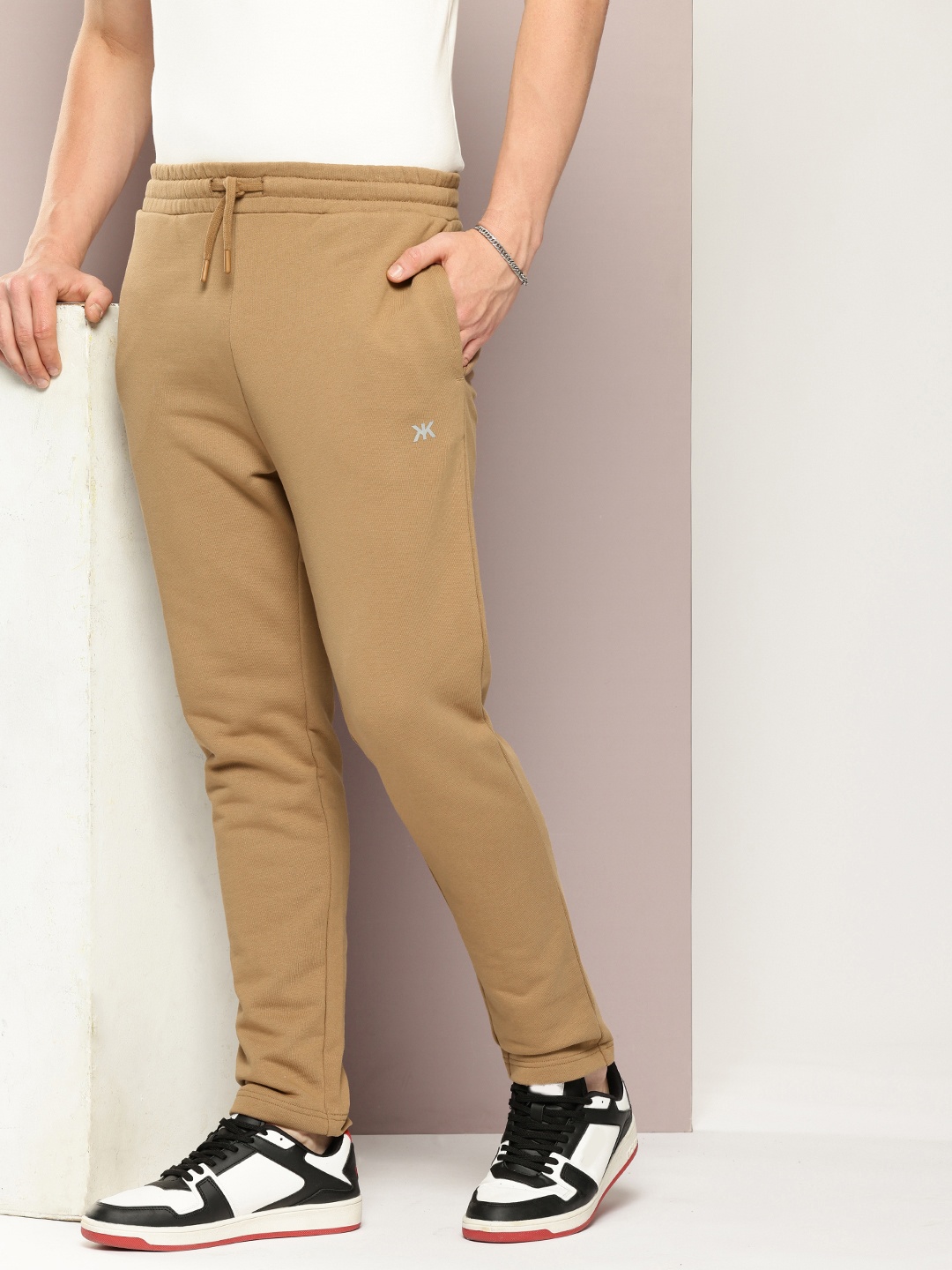 

Kook N Keech Premium Slim Fit Pure Cotton Track Pants, Khaki