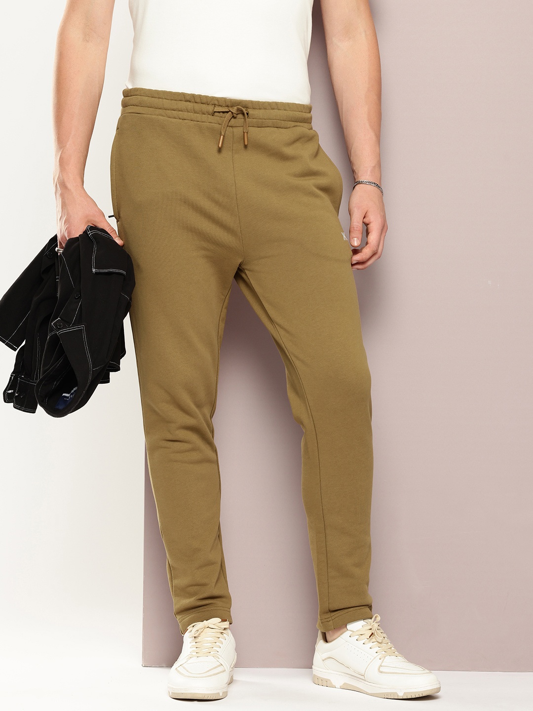 

Kook N Keech Premium Slim Fit Pure Cotton Track Pants, Brown