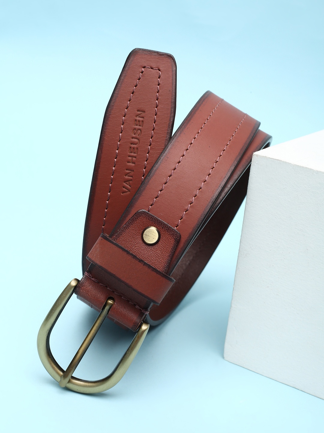 

Van Heusen Men Leather Belt, Brown