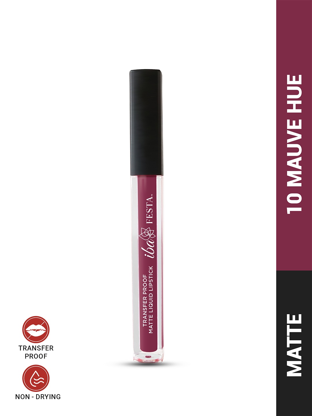 

Iba Festa Transfer-Proof Matte Liquid Lipstick - 5 ml - Mauve Hue 10