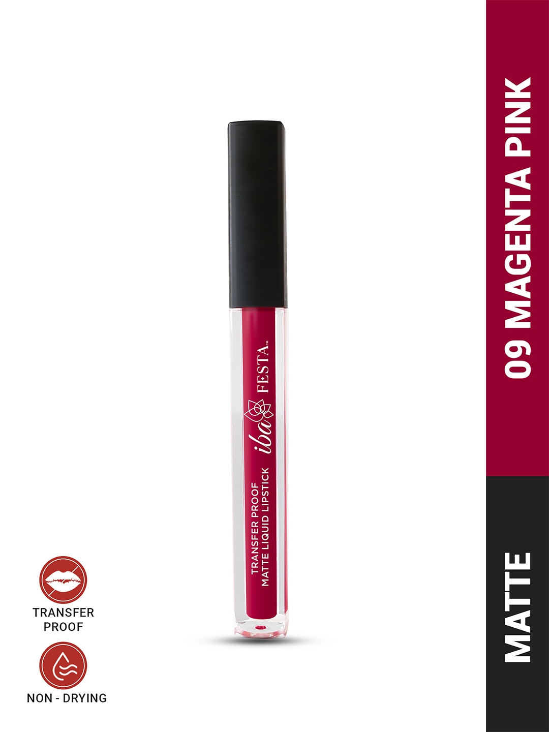 

Iba Festa Transfer-Proof Matte Liquid Lipstick With Vitamin E 5 ml - Magnetic Pink 09