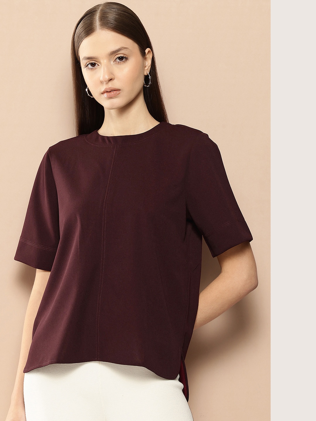 

her by invictus Solid Top, Burgundy