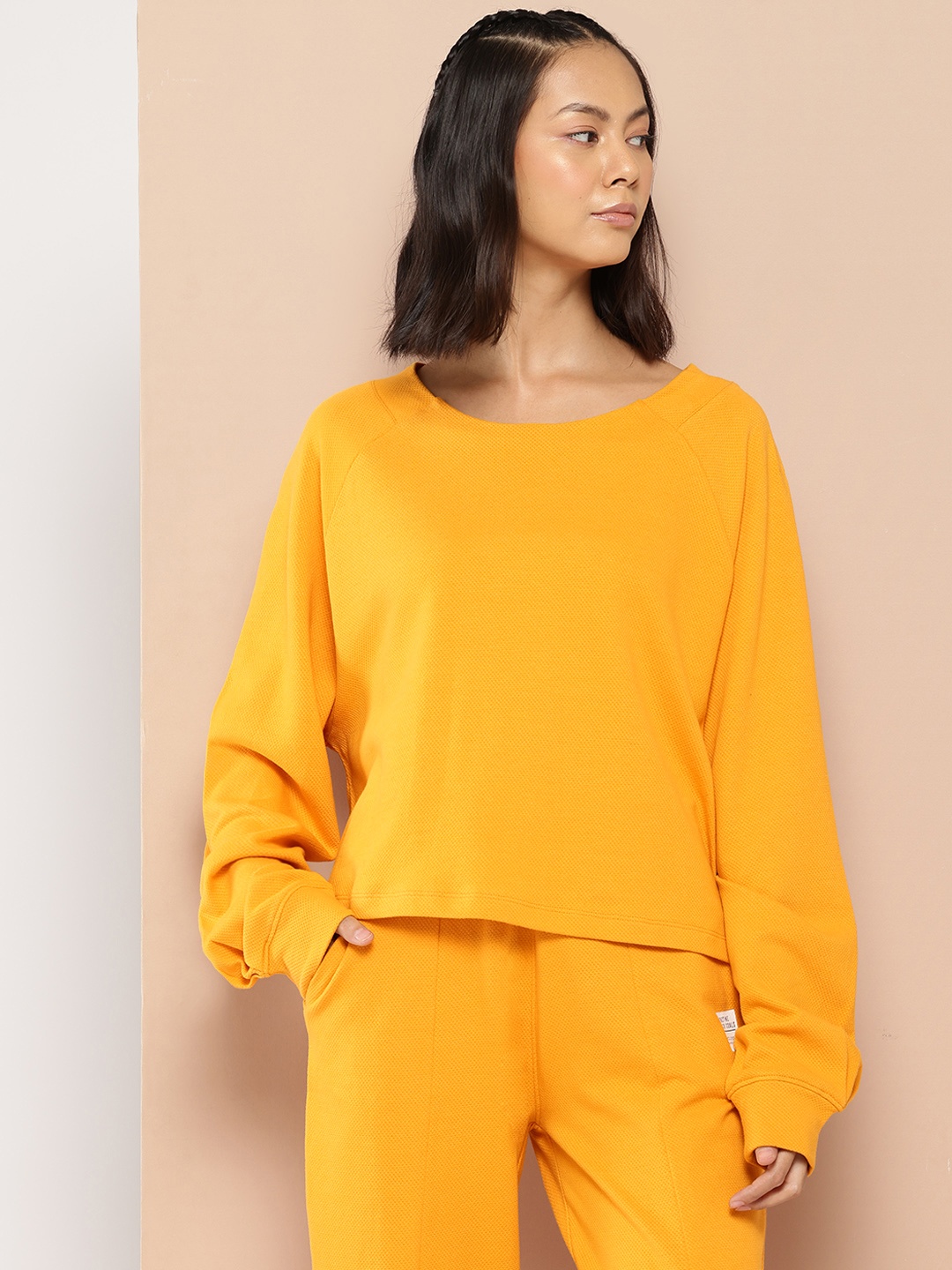 

Alcis Pure Cotton Raglan Sleeves Sweatshirt, Yellow