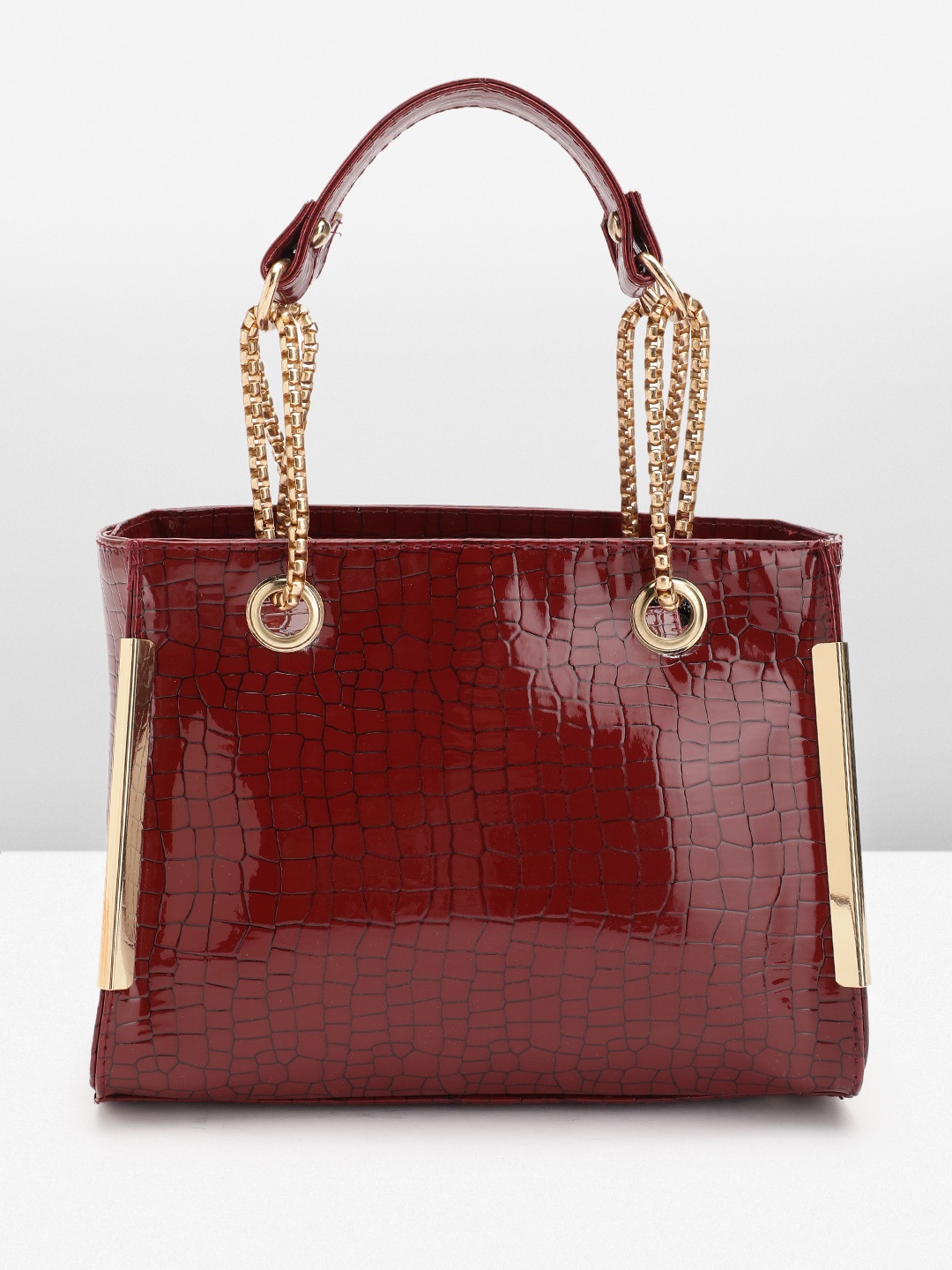 

Mast & Harbour Textured Structured Handheld Bag, Maroon