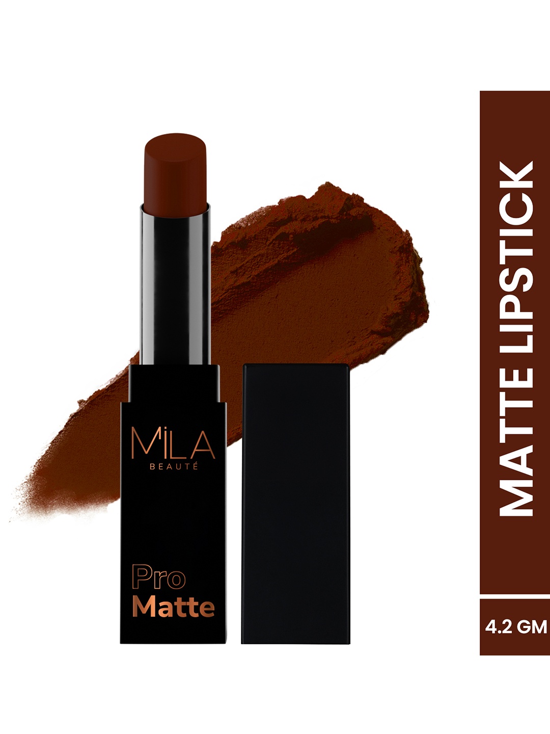 

MILA BEAUTE Pro Matte Long Lasting Iconic Lipstick - 4.2 g - Marykom, Brown