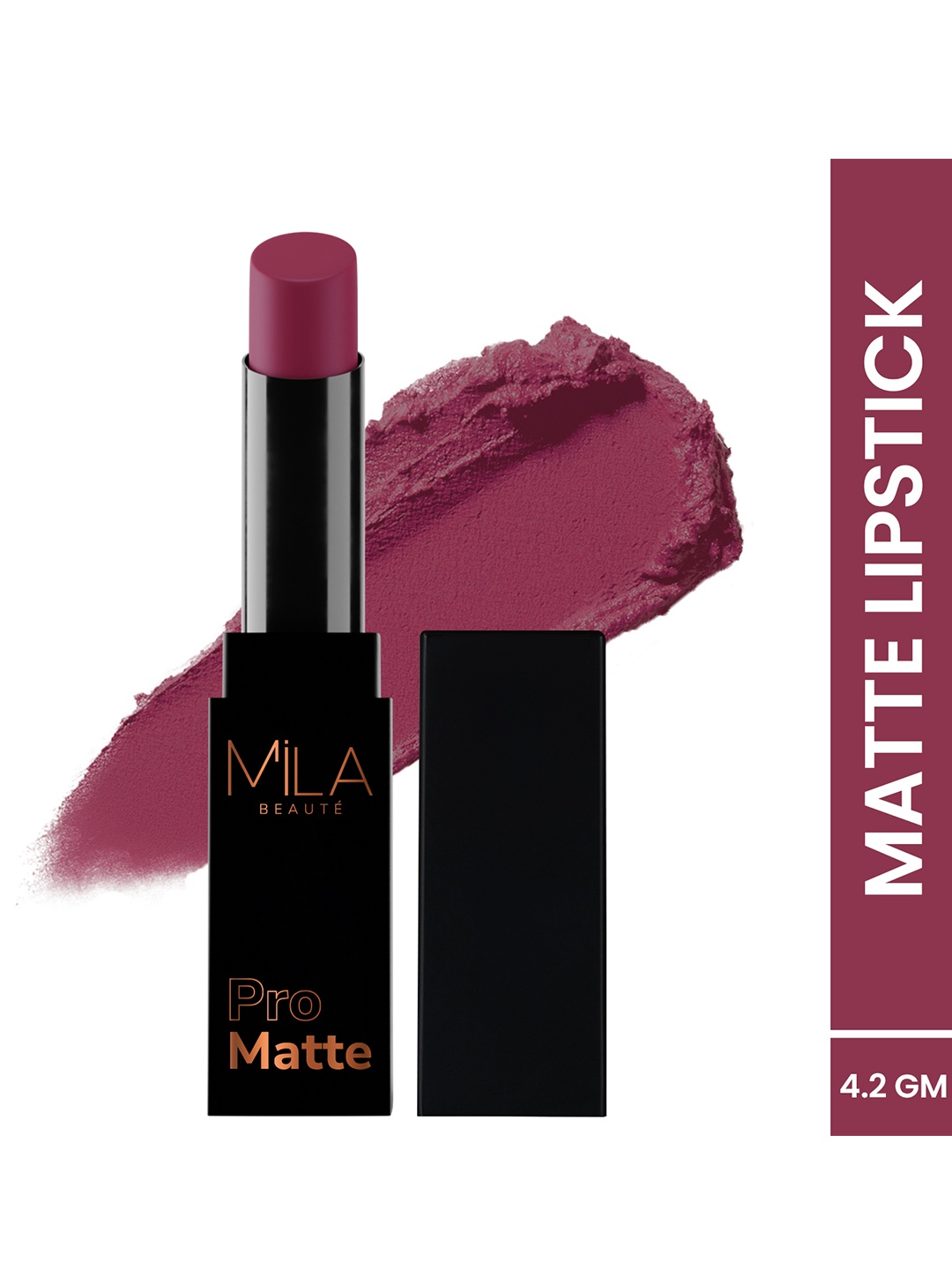 

MILA BEAUTE Pro Matte Long Lasting Bullet Lipstick- 4.2 g - Queen, Brown